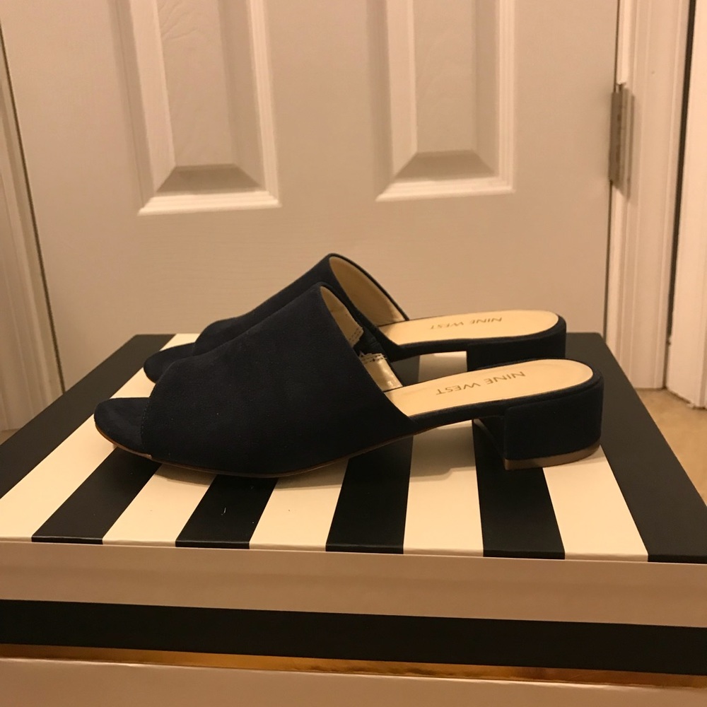 Nine West Navy Mule Sandal